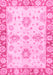 Machine Washable Oriental Pink Traditional Rug, wshabs3920pnk