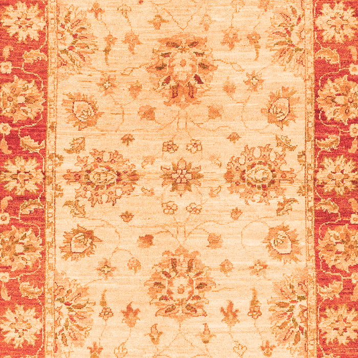 Machine Washable Oriental Orange Traditional Area Rugs, wshabs3920org