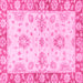 Square Oriental Pink Traditional Rug, abs3920pnk