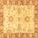 Square Oriental Brown Traditional Rug, abs3920brn