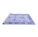 Sideview of Machine Washable Oriental Blue Traditional Rug, wshabs3920blu