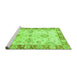 Sideview of Machine Washable Oriental Green Traditional Area Rugs, wshabs3920grn