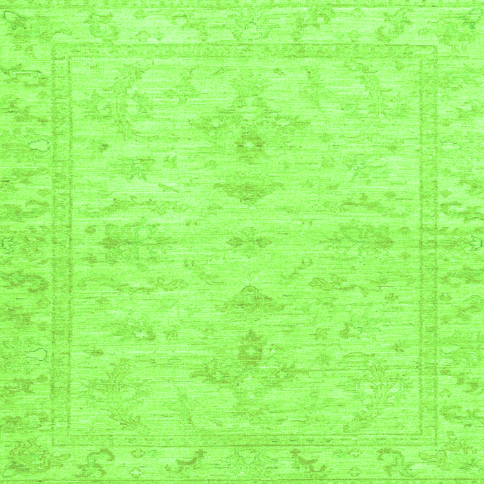Square Oriental Green Traditional Rug, abs3921grn