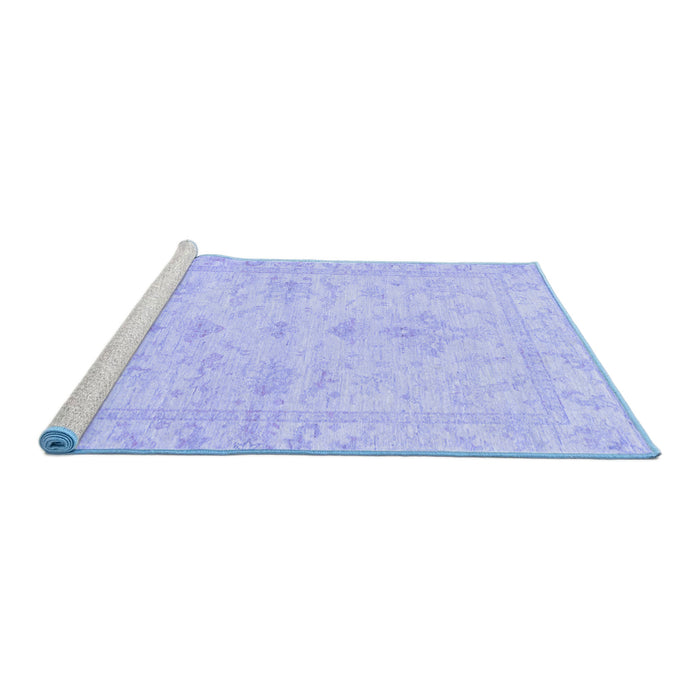 Sideview of Machine Washable Oriental Blue Traditional Rug, wshabs3921blu