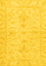 Machine Washable Oriental Yellow Traditional Rug, wshabs3921yw