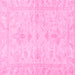 Square Oriental Pink Traditional Rug, abs3921pnk