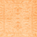 Square Oriental Orange Traditional Rug, abs3921org