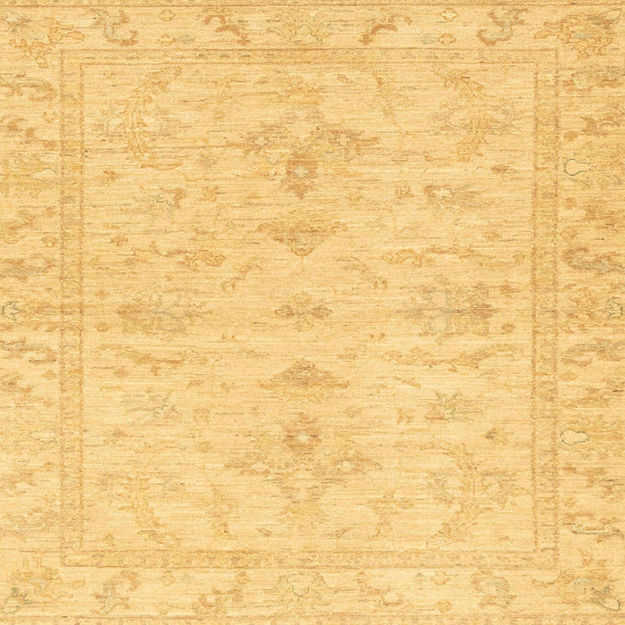 Square Abstract Bold Yellow Oriental Rug, abs3921