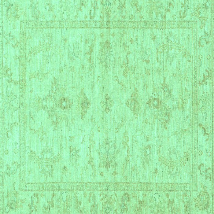 Square Oriental Turquoise Traditional Rug, abs3921turq