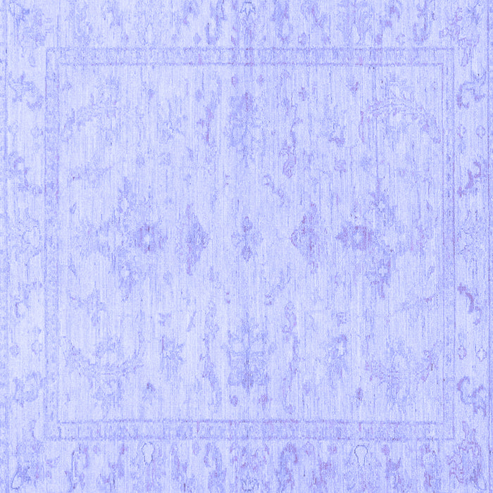 Square Oriental Blue Traditional Rug, abs3921blu