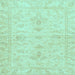 Square Oriental Light Blue Traditional Rug, abs3921lblu