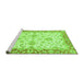 Sideview of Machine Washable Oriental Green Traditional Area Rugs, wshabs3922grn