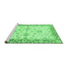 Sideview of Machine Washable Oriental Emerald Green Traditional Area Rugs, wshabs3922emgrn