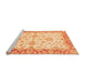 Sideview of Machine Washable Oriental Orange Traditional Area Rugs, wshabs3922org