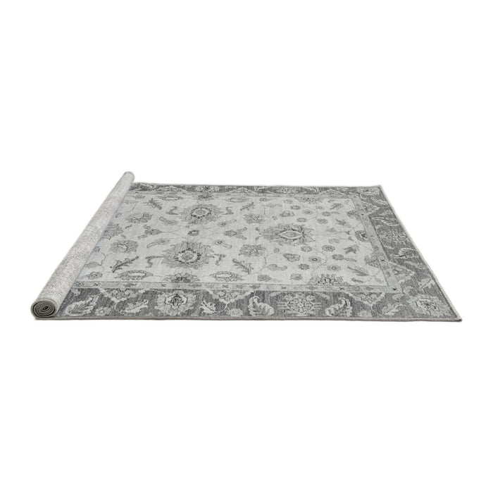 Sideview of Machine Washable Oriental Gray Traditional Rug, wshabs3922gry