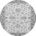 Round Oriental Gray Traditional Rug, abs3922gry