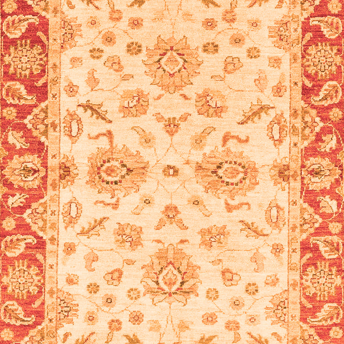 Machine Washable Oriental Orange Traditional Area Rugs, wshabs3922org