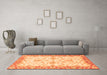 Machine Washable Oriental Orange Traditional Area Rugs in a Living Room, wshabs3922org