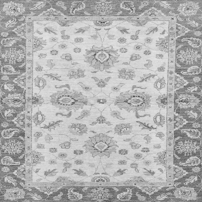 Square Machine Washable Oriental Gray Traditional Rug, wshabs3922gry