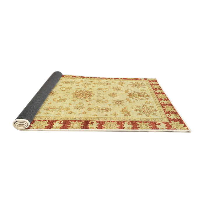 Sideview of Abstract Mustard Yellow Oriental Rug, abs3923