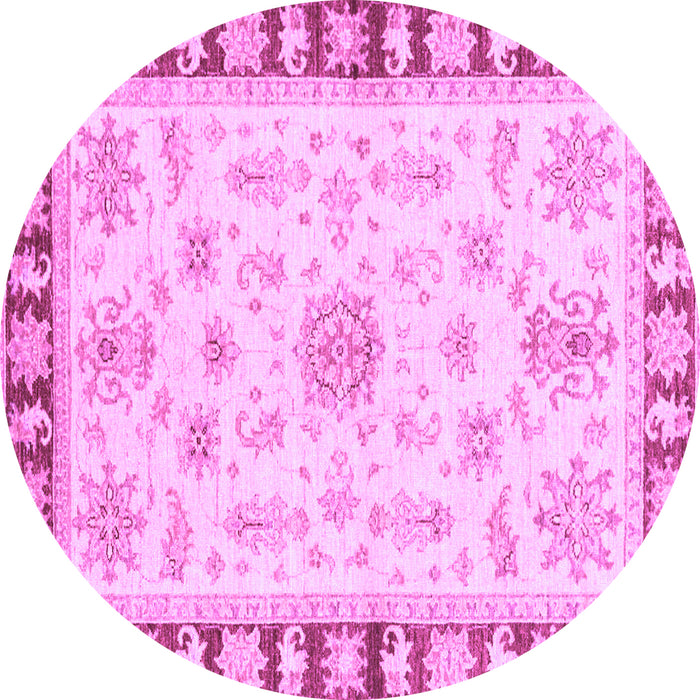 Round Oriental Purple Traditional Rug, abs3923pur