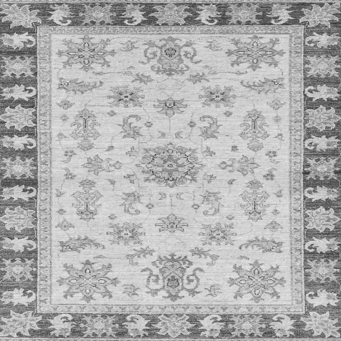 Square Machine Washable Oriental Gray Traditional Rug, wshabs3923gry