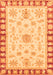 Machine Washable Oriental Orange Traditional Area Rugs, wshabs3923org