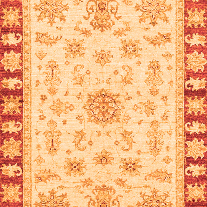 Machine Washable Oriental Orange Traditional Area Rugs, wshabs3923org