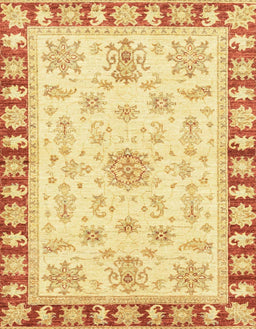 Abstract Mustard Yellow Oriental Rug, abs3923