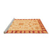 Sideview of Machine Washable Oriental Orange Traditional Area Rugs, wshabs3923org