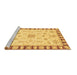 Sideview of Machine Washable Oriental Brown Traditional Rug, wshabs3923brn