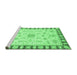 Sideview of Machine Washable Oriental Emerald Green Traditional Area Rugs, wshabs3923emgrn