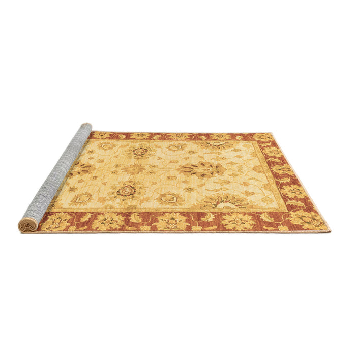 Sideview of Machine Washable Oriental Brown Traditional Rug, wshabs3924brn