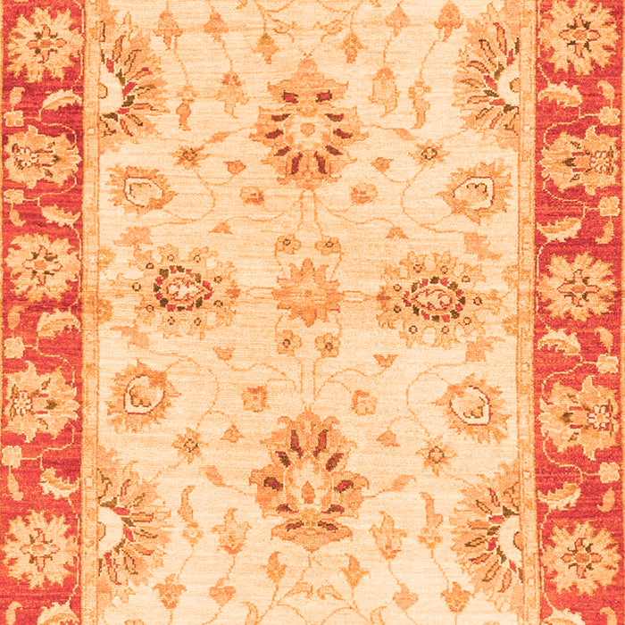 Machine Washable Oriental Orange Traditional Area Rugs, wshabs3924org