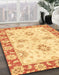 Abstract Orange Oriental Rug in Family Room, abs3924