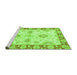 Sideview of Machine Washable Oriental Green Traditional Area Rugs, wshabs3924grn