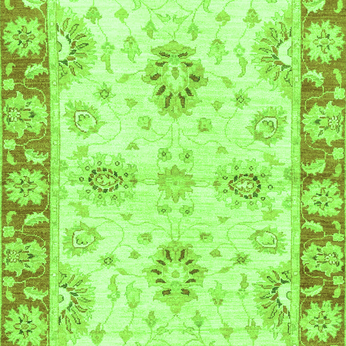 Machine Washable Oriental Green Traditional Area Rugs, wshabs3924grn