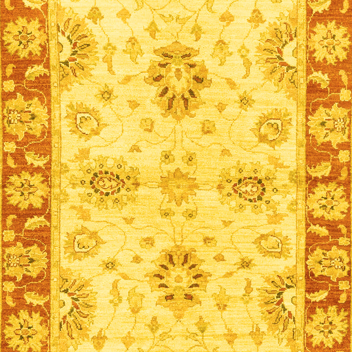 Machine Washable Oriental Yellow Traditional Rug, wshabs3924yw