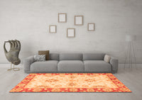 Machine Washable Oriental Orange Traditional Rug, wshabs3924org