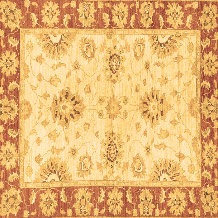 Square Machine Washable Oriental Brown Traditional Rug, wshabs3924brn