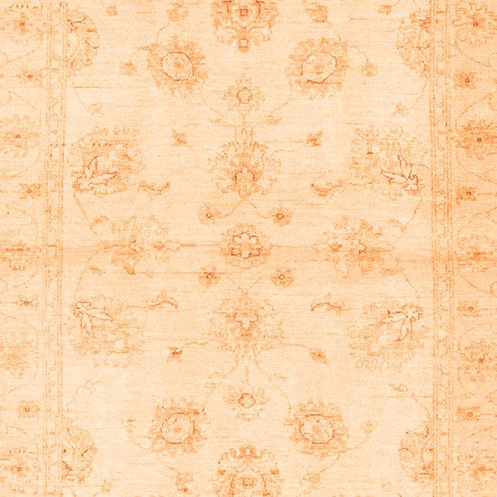 Machine Washable Oriental Orange Traditional Area Rugs, wshabs3925org