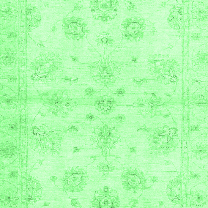 Machine Washable Oriental Emerald Green Traditional Area Rugs, wshabs3925emgrn