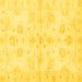 Square Oriental Yellow Traditional Rug, abs3925yw