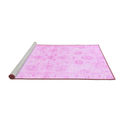 Sideview of Machine Washable Oriental Purple Traditional Area Rugs, wshabs3925pur