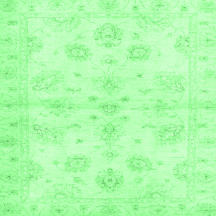 Square Oriental Emerald Green Traditional Rug, abs3925emgrn