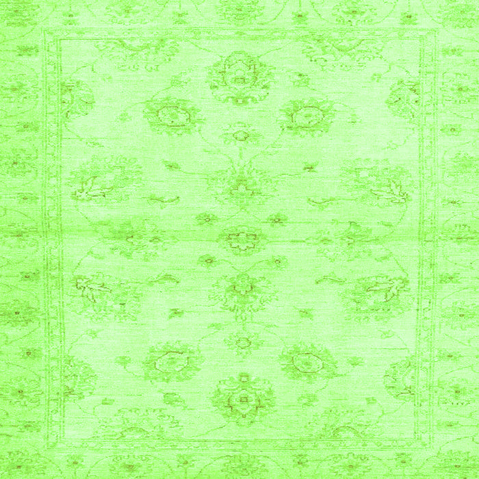 Square Oriental Green Traditional Rug, abs3925grn