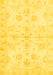 Machine Washable Oriental Yellow Traditional Rug, wshabs3925yw