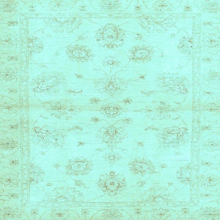 Square Oriental Light Blue Traditional Rug, abs3925lblu