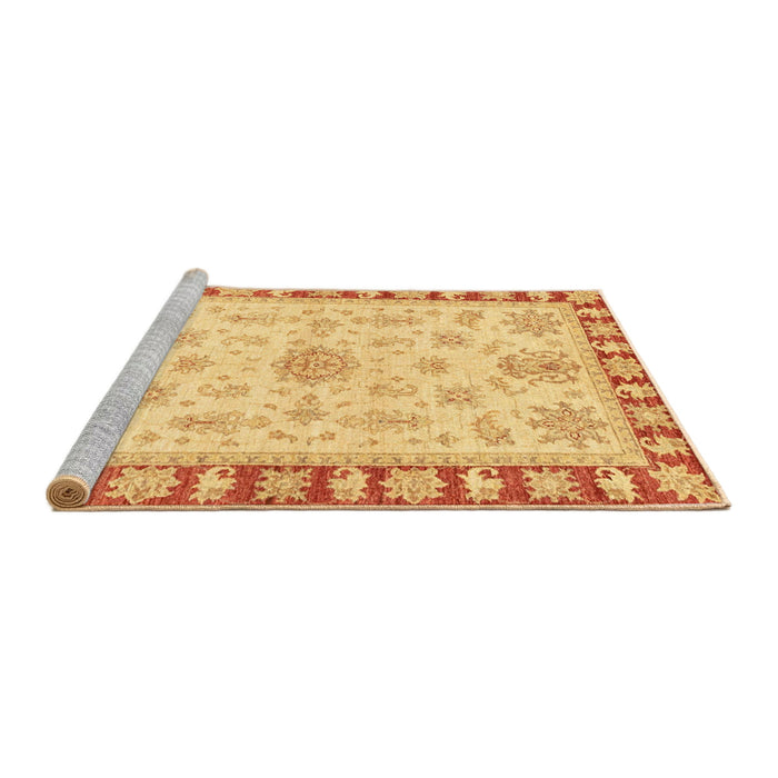 Sideview of Machine Washable Abstract Orange Rug, wshabs3926