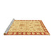 Sideview of Machine Washable Abstract Orange Rug, wshabs3926